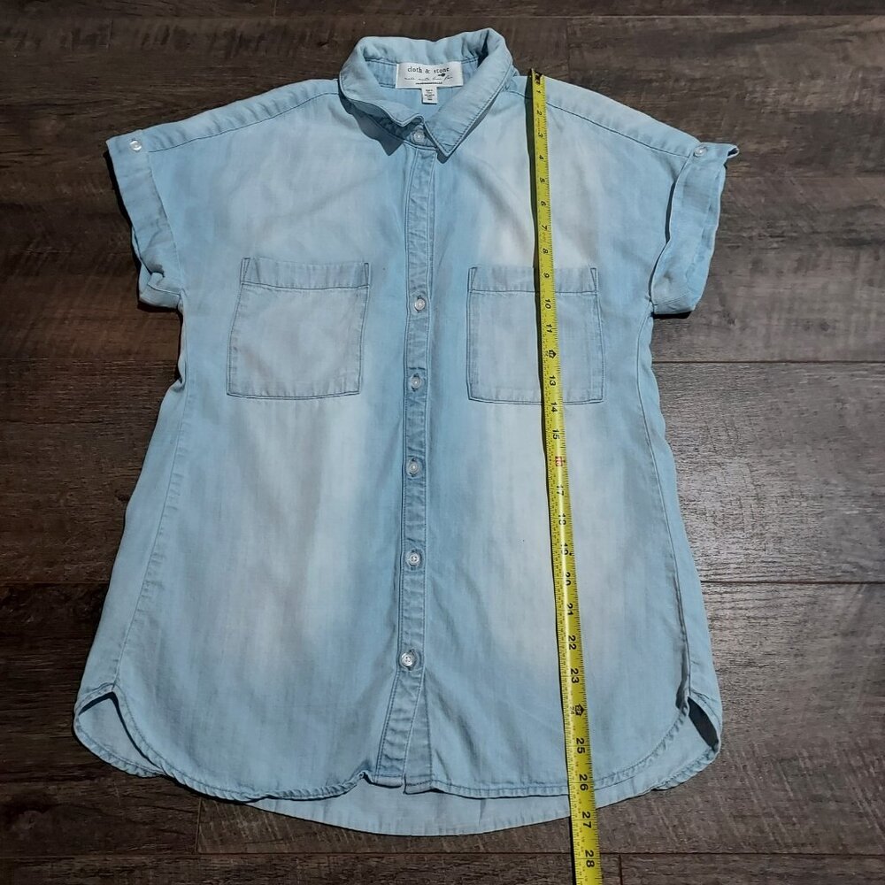 Cloth & Stone Breezy Button Down Shirt Farmcore Summertime - Picture 7 of 10